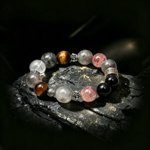 Moonlit Balance Bracelet — Grey Moonstone, Clear Quartz & Emotional Harmony