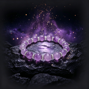 Ethereal Radiance Bracelet — Lavender Amethyst, Silver Zircon Spacers & Harmonious Energy