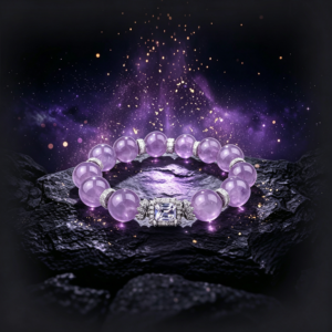 Ethereal Tranquility Bracelet — Lavender Amethyst, Silver Zircon & Gentle Healing, Spiritual Wisdom & Inner Calm