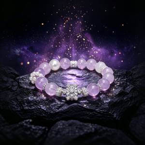 Mystic Serenity Bracelet — Purple Rabbit Hair Quartz, Emotional Healing & Spiritual Wisdom