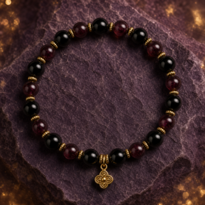 Obsidian Root Bracelet