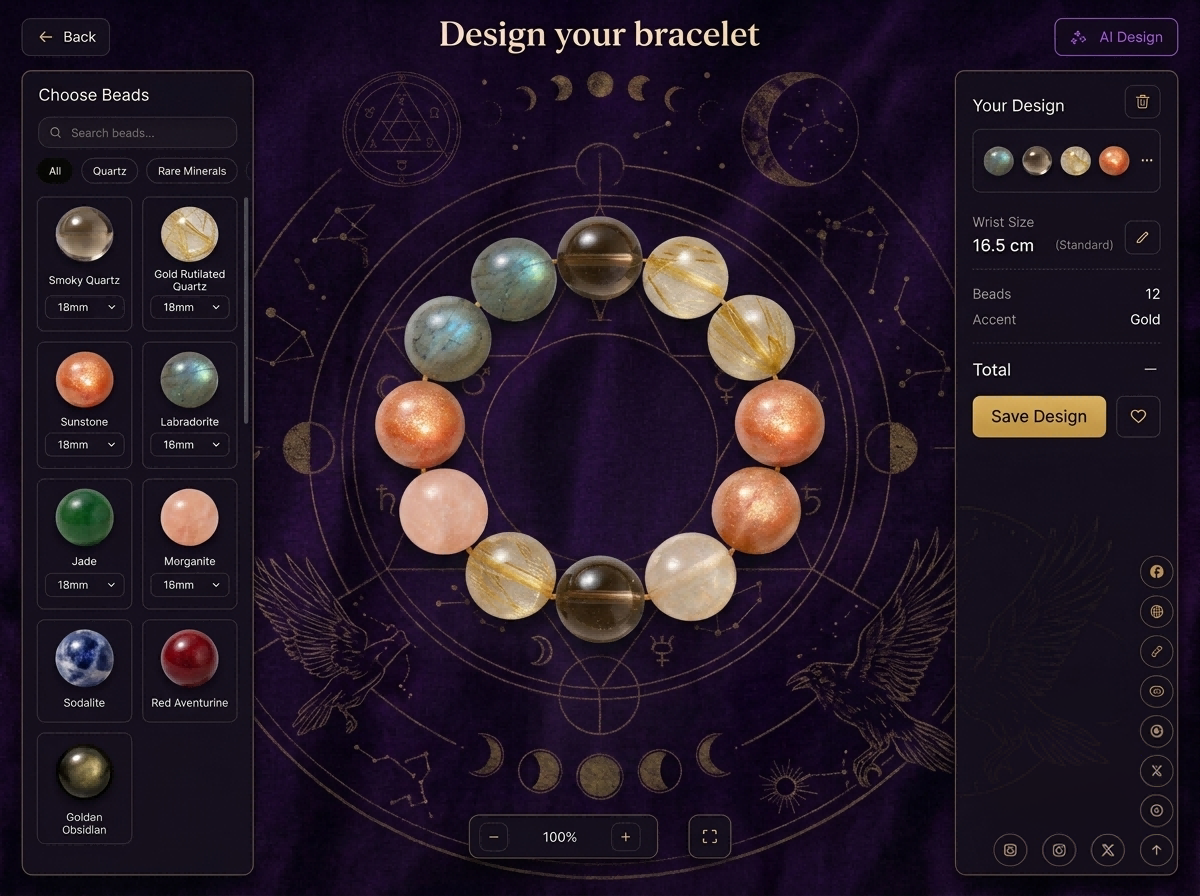 DIY bracelet builder customer mockup