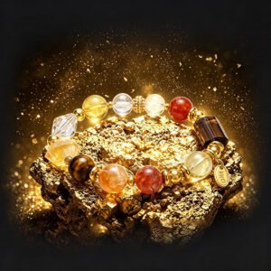 Grounded Abundance Multi-Gemstone Bracelet for Wealth, Joy & Balance