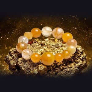 Abundance & Manifestation Bracelet | Yellow Chalcedony & Golden Rutilated Quartz