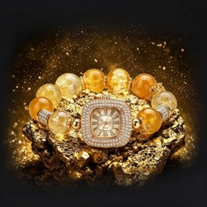 Golden Rutilated Quartz Watch Bracelet | Abundance, Confidence & Manifestation